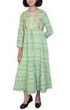 Printed With Embroidered Junior Girl's Ethnic Trail (10-15 Years Old)