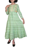 Printed With Embroidered Junior Girl's Ethnic Trail (10-15 Years Old)