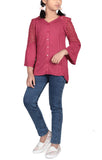 Lace Detail Junior Girls Knit Fashion Tops (10-15 Years Old)