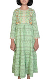 Printed With Embroidered Junior Girl's Ethnic Trail (10-15 Years Old)