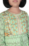 Printed With Embroidered Junior Girl's Ethnic Trail (10-15 Years Old)