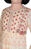 Printed With Embroidered Junior Girl's Ethnic Trail (10-15 Years Old)