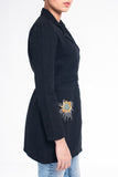 Notched Collar Embroidered Jacket