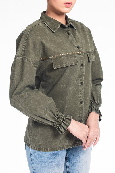 Dropped Shoulder Shacket