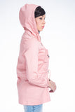 Drawstring Waist Hooded Parka Jacket