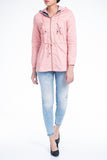 Drawstring Waist Hooded Parka Jacket