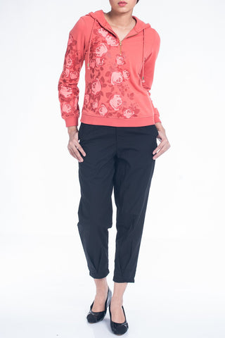 Floral Printed Hoodie