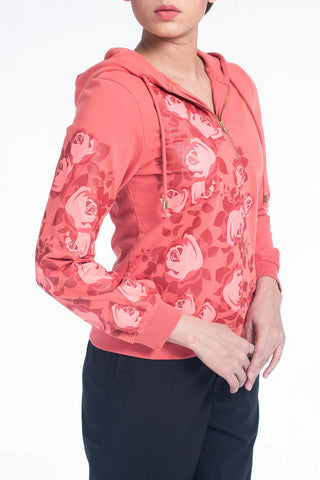 Floral Printed Hoodie