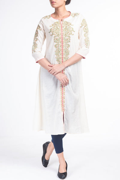 Women's Floral Embroidered Kurti