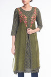 Printed With Embroidered Women's Ethnic Top