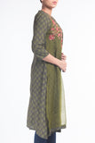 Printed With Embroidered Women's Ethnic Top