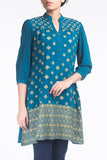 Printed With Embroidered Women's Ethnic Frock.