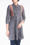 Printed With Embroidered Women's Ethnic Frock.