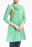 Printed With Embroidered Women's Ethnic Frock.