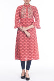 Printed With Embroidered Ethnic Top