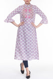 Printed With Embroidered Ethnic Top