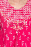 Printed With Embroidered Ethnic Frock.
