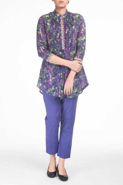 Women's Solid Embroidered Bottom