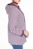 Reversible Stripe Zip-Up Hoodie