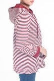 Reversible Stripe Zip-Up Hoodie