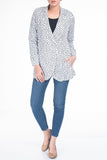 Ditsy Print Double-Breasted Blazer