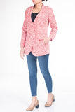 Ditsy Print Double-Breasted Blazer