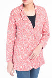 Ditsy Print Double-Breasted Blazer
