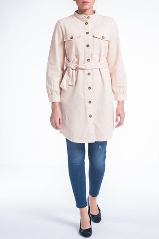 Buttoned-Up Trench Coat