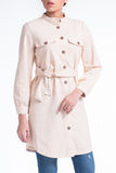 Buttoned-Up Trench Coat