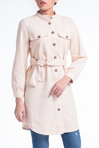 Buttoned-Up Trench Coat