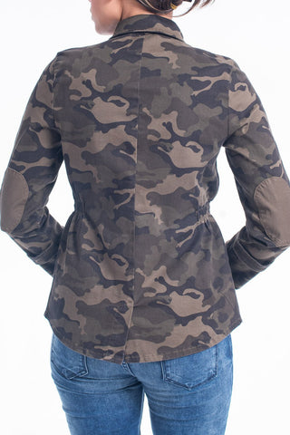 Elastic Waist Camo Jacket