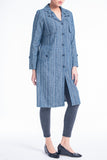 Printed Linen Trench Coat