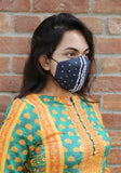 Hand-Embroidered Denim Fashion Mask