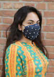 Hand-Embroidered Denim Fashion Mask