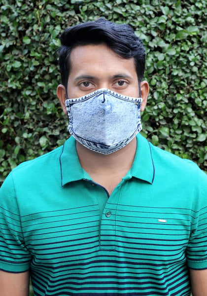 Towel Bleach Denim Mask