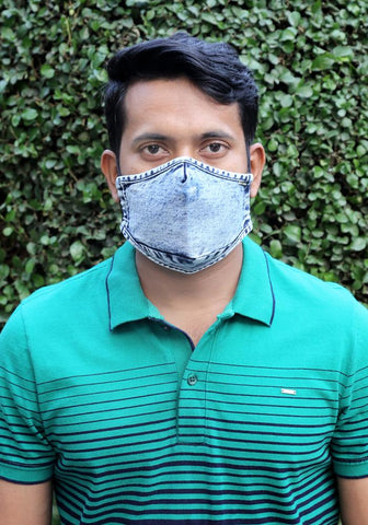 Towel Bleach Denim Mask