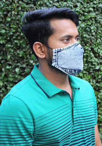 Towel Bleach Denim Mask