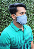 Tie-Bleach Denim Mask