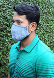 Tie-Bleach Denim Mask
