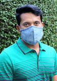 Tie-Bleach Denim Mask