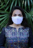 Woven Fashion Mask with Decorative Bow