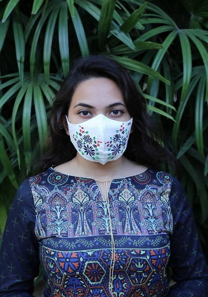 Embroidered Woven Fashion Mask