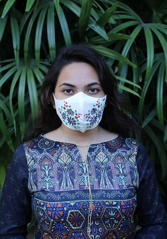 Embroidered Woven Fashion Mask