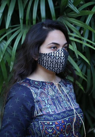 Metallic Printed Fashion Mask