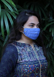 Decorative Pleated Woven Fashion Mask