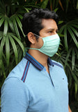 Silk Pleated Fashion Mask Moonlight Jade