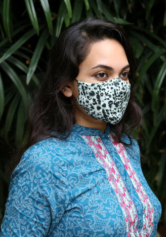 Printed Knit Fashion Mask