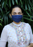 Pleated Woven Fashion Mask