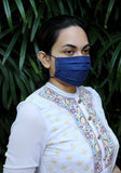 Pleated Woven Fashion Mask