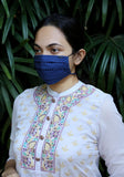 Pleated Woven Fashion Mask